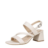 Lifestride Celia Slingback Strappy Dress Sandals Block Heel Bone Off White 8.5M