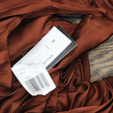 Taylor Womens Halter Belted Pleated Chiffon Midi Dress 4035M Spice Brown 8