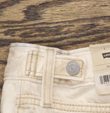 Levi's Fly High Rise Full Length Womens Jeans Cloudy Travertine Off White 30X31
