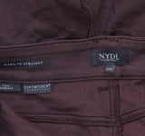 NYDJ Marilyn Tall Straight Leg Jeans A695158 Fig Purple 22W Tall