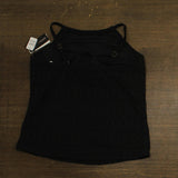 Island Escape Womens Crochet Underwire Tankini Top Swim N760149 Black 14