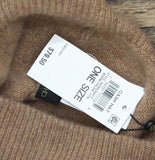 Charter Club Womens Cashmere Cuffed Beanie Warm Praline Heather Brown