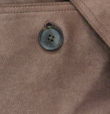 A New Day Faux Suede Double-Breasted Belted Trench Coat f00251322 Brown S