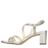 Naturalizer Vanessa2 Rhinestone Embellished Strappy Heeled Sandal Silver Gray 7M