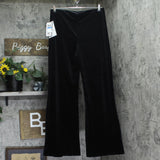 Alex & Sophia Juniors Velvet Pull-On Front-Slit Pants 196Z630E Black XL