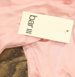 Bar III Womens Woven Satin Smocked Off-the-Shoulder Top Cupid Blush Pink S