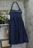 Aqua Womens Woven Halter Midi Dress IDM11261 Navy Blue S