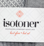 Isotoner Womens Gloves and Beanie Gift Set 30736 Heather Gray