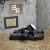 A New Day Womens Meg Sandals 2-Band Buckle 94748244 Black 6M