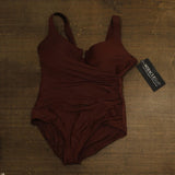 Miraclesuit Escape One Piece Swimsuit 6518966W Tamarind Brown 22W
