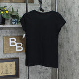 Wound Up Womens Graphic Positive T-Shirt Tee 1667d0422c5144 Black XL