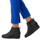 Sorel Womens Evie II Zip Wedge Ankle Boot 2056371 Black / Black 8.5M