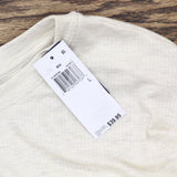 Gap Body Womens Ribbed Short-Sleeve Pajama Sleep Shirt Oatmeal Brown L
