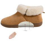 Rockdove Womens Plush Faux Fur Collar Bootie Slippers 68238f63aa91b Brown 6M