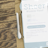 Regal Home Leaves Print Grommet Sheer Curtain Panel Ivory Linen White 50x84