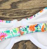 Raisins Juniors Vibras Floral-Print Underwire Bikini Top Swim White Multi S