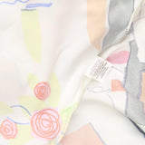 Ny Collection Short Sleeve Midi Length Jacquard Dress Country Painting White S