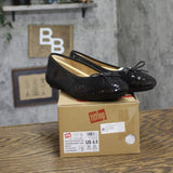 FitFlop Delicato Sequin Bow Slip-On Ballet Flats E6T Black 6.5M