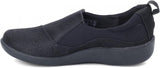 Clarks Womens Sillian Paz Slip On Loafer Shoes Black Synthetic Nubuck 9.5W