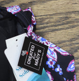 Swim Solutions Tummy-Control Swim Dress One Piece Dancing Paisley Black Multi 18