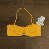 Roxy Juniors Haleiwa Textured Bandeau Bikini Top 434001976 Golden Rod 2XL