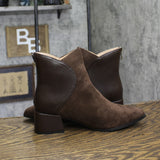 Journee Collection Womens Comfort Foam Consuello Booties Faux Suede Brown 8W