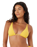 Roxy Womens Tiki Triangle Tie-Back Bikini Swim Top 52038270405 Yellow XL
