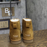 Koolaburra By Ugg Mini II Faux Fur Lined Ankle Boots 1114851 Chestnut Brown 8M