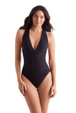 Mimi Flamingo Soleil Solids Wren One Piece Swimsuit 900050241 Black 12