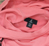 J Jason Wu Womens French Terry Hoodie w/ Lace Trim A454510 Pink / Black 2XS