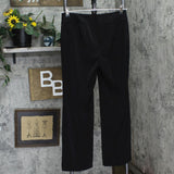 White House Black Market Womens Flare Leg Side Zip Dress Pants Black 6 Short