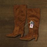 Universal Thread Womens Kendra Kitten Heel Tall Dress Boots Chestnut Brown 5.5M