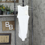 A New Day Women's Ribbed Tank Bodysuit 82724237 White S