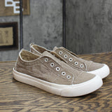 Madden Girl Retro Laceless Lillyy Sneaker Shoes Dark Oatmeal Fabric Brown 6.5M
