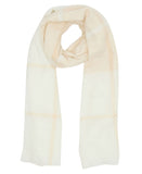 Steve Madden Womens Plaid Blanket Wrap Scarf Fringe SMA-3694 Light Beige Brown
