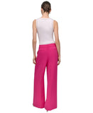 DKNY Aero Crepe Mid Rise Wide Leg Pants XD5P2051 Vivid Pink 14P