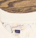 Universal Thread Sleeveless Crewneck Ribbed Hem Sweater Vest Cream Off White L
