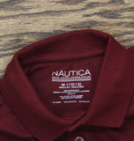 Nautica Big Boys Uniform Stretch Double Pique Polo Shirt Burgundy Red M