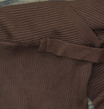Rosie Harlow Juniors Surplice-Neck Dolman-Sleeve Knit Dress Cappuccino Brown XS