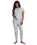 State of Day Womens Knit Jogger Pajama Pants Pewter Heather Gray XL