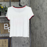 Rebellious One Juniors West Coast Ringer T-Shirt Tee Graphic Ivory Off White M