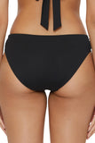 Becca Womens Standard Color Code American Shirred Bikini Bottom 854357 Black XL