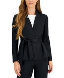 Le Suit Womens Herringbone Side Zip Suit Pants 50041016 Black 14P