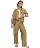 DKNY Snap Front Roll Tab Short Sleeve Shacket Jacket Shirt Pale Moss Green XS