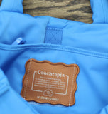 Coachtopia Womens Quilted Loop Tote Bag CQ057 Surf Blue