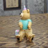 Honey Bee Vintage Card Cuddlers Party Time Bear Greeting Card Figurine Display