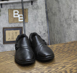 Clarks Womens Artisan Pull On Loafers Black Leather 9N