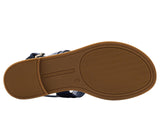 Tommy Hilfiger Womens Cruman Emblem Sandals TWCRUMAN Dark Blue 6.5M