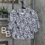 Kenneth Cole Reaction Asymmetrical Zip Half Sleeve Snap Front Jacket Multi 8