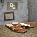 A New Day H-Band Slide Sandals 94805682 Cognac Brown 8M